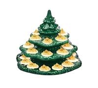 Boîte à œufs à la diable - Vaisselle pour fête en forme d'arbre de Noël à 4 couches, porte-assiettes à œufs à la diable à 26 trous | plateau pour réunions festives, Thanksgiving, mat