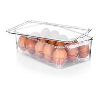 Boîte à Œufs avec Couvercle Rangement Réfrigérateur 15 Œufs Cuisine