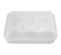 Boîte à Œufs de Camping Blanche, Organisateur Six Compartiments | Plastique Réutilisable, Vue Rapide sans Ouvrir, Rangement Compact pour Maison et Magasin D'œufs
