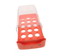 Boîte à Œufs de Réfrigérateur Empilable Transparente à Tiroir Orange | Plastique, Accès Coulissant Facile, Voit le Nombre D’œufs, Usage Frigo et Gestion Alimentaire