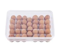 Boîte à œufs en Plastique Cuisine Grand Boîte Rangement d'oeufs Grille Porte Oeufs en Réfrigérateur avec Couvercle pour 34 œufs
