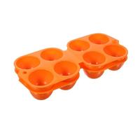 Boîte à Œufs Étanche 4 Compartiments, Lot de 2, Orange | Plastique Réutilisable, Rainures Individuelles, Fraîcheur et Protection, Cuisine et Réfrigérateur