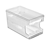 Boîte à Œufs pour Réfrigérateur, Double Couche, Grosse Capacité | PET et Pp, Empilable, Accès Facile, Cuisine et Famille Nombreuse, Finition Blanche Transparente