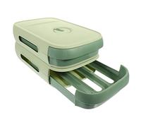 Boîte à Œufs Tiroir Automatique Grosse Capacité en Pp, Vert Clair | Rangement Réfrigérateur, Structure à Roulement, Empilable, Boîte Non Totalement Fermée, Usage la Cuisine