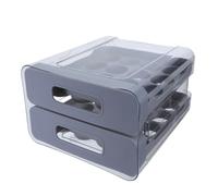 Boîte à Œufs Transparente Couvercle, Tiroir pour Réfrigérateur | Compartiments Séparés, Rangement Empilable, Plastique PET Réutilisable, Accès Coulissant, pour Étagère