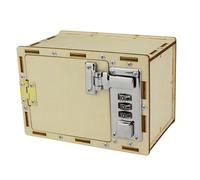 Boîte À Verrou Mécanique En Bois, 1 Pièce, Bricolage, Jouets Pour Garçons Et Filles, Apprentissage Préscolaire, Formation, Jouets D'Ingénierie