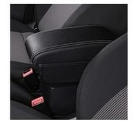 Boîte Accoudoir Accoudoir Central Pour Fiat Pour Panda II 2 Boîte Rangement Repose-bras Coude Accessoires Modification Avec Porte-gobelet Port USB Voiture Console Centrale(A-Black white line)