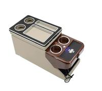 Boîte Accoudoir Accoudoir Central Universel pour Voiture pour Hyundai pour Palisade 2020 2021 2022 2023(E Beige Wireless)