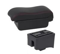 Boîte Accoudoir Accoudoir De Voiture Pour VW Pour Vento Pour Polo V 2009-2020 Polo Vivo Boîte De Rangement Accessoires De Voiture Rénovation Intérieure Voiture Console Centrale(B1 red line 3USB)