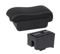 Boîte Accoudoir Accoudoir De Voiture Pour VW Pour Vento Pour Polo V 2009-2020 Polo Vivo Boîte De Rangement Accessoires De Voiture Rénovation Intérieure Voiture Console Centrale(B3 white line 3USB)