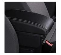 Boîte Accoudoir pour Caddy 5 2024 Accoudoir Central Boîte De Rangement avec Interface USB Accoudoir Central(B-Black White Line)