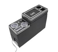 Boîte Accoudoir POUR Ford POUR Tourneo Rangée Avant Garde-corps Coffret Général Affaires Accoudoir Magasin Central Voiture D'affaires Mobile Charge USB Voiture Console Centrale(5TH black)