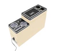 Boîte Accoudoir POUR Ford POUR Tourneo Rangée Avant Garde-corps Coffret Général Affaires Accoudoir Magasin Central Voiture D'affaires Mobile Charge USB Voiture Console Centrale(5TH Beige)