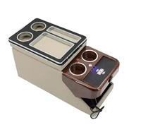 Boîte Accoudoir Pour Hyundai Pour Palisade 2020-2023 Rangée Avant Garde-corps Coffret Général Affaires Accoudoir Magasin Central Affaires Voiture Voiture Console Centrale(E beige Wireless)