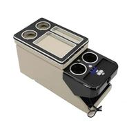 Boîte Accoudoir Pour Toyota Pour Sienna 2021+ Rangée Avant Garde-corps Coffret Général Affaires Accoudoir Magasin Central Affaires Voiture Mobile Voiture Console Centrale(D beige Wireless)