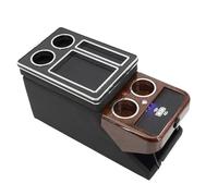 Boîte Accoudoir Pour Toyota Pour Sienna 2021+ Rangée Avant Garde-corps Coffret Général Affaires Accoudoir Magasin Central Affaires Voiture Mobile Voiture Console Centrale(E black Wireless)