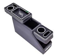 Boîte Accoudoir POUR Toyota POUR Wish POUR Rangée Avant Garde-corps Coffret Général Affaires Accoudoir Magasin Central Voiture D'affaires 3ème 15CM16CM Voiture Console Centrale(Gray Wireless chargi)