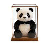 Boite Acrylique Boîte de Présentation en Acrylique Extra Large avec Cadre Alliage Marron Sans Soudure, Armoire Protectrice Haute pour Figurines Collection et Cartes(10x15xH30cm/4x6x12")