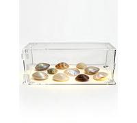 Boite Acrylique Boîte de Rangement Allongée pour Objets de Collection avec Support, Petite Moyenne Grande Vitrine Acrylique Empilable pour Tuiles de Mahjong(45x30x20 cm/18x12x8 in)