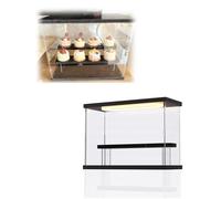 Boite Acrylique Boîte D'exposition Empilable en Acrylique avec Porte, Cube Organisé pour Bijoux Faits Main Figurines Maison de Poupée Gâteaux, Protège-Collections(L32xW12xH22 cm (12.6x4.7x8.7"))