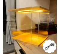 Boite Acrylique Grande Boîte d’Exposition Carrée en Acrylique avec Porte, Vitrine Anti-Poussière pour Collections, 10 20 30 40 50 60 70 80 90 100 cm(36x36x36 cm/14x14x14 in)