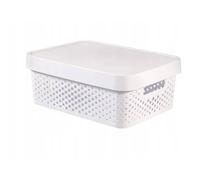 Boîte ajourée avec couvercle 11l blanc - Curver Infinity