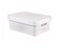 Boîte ajourée avec couvercle 11l blanc - Curver Infinity