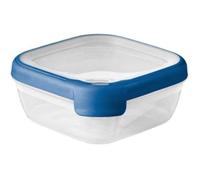 Boîte alimentaire carrée - CURVER - Grand Chef Eco Line - 0 75 L - Transparent avec couvercle bleu - Plastique