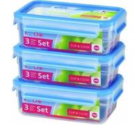 Boîte Alimentaire - EMSA - 508558 - Lot de 3 - 1 L - Hermétique - Compatible Lave-Vaisselle