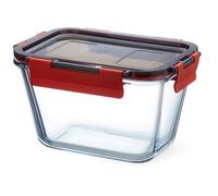 Boite alimentaire en verre avec couvercle à clips en plastique, cont 1,35l, dim 185x132x105mm - verre borosilicate-7636/L SIMAX