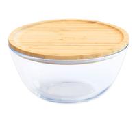 Pebbly Bol à mixer rond avec couvercle bambou 2,6 L