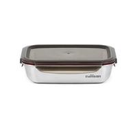 - Boite alimentaire rectangulaire en inox compatible au micro-ondes - 1900ml