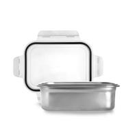 Boîte alimentaire rectangulaire - Keepklinn 1.2 L - Inox 18/10 - Couvercle hermétique - 19 3×14 3×6 cm