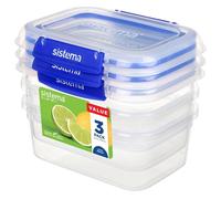 Boîte Alimentaire Rectangulaire Klip IT Plus 1 Litre - Lot de 3 - Sistema