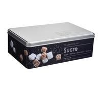 Boite alimentaire - Relief II - morceaux de sucre - 20.2 x 13.2 x 6.7 cm - Fer et étain - Noir