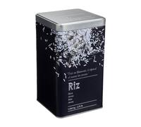 Boite alimentaire - Relief II - riz - 10.8 x 10.8 x 18.4 cm - Fer et étain - Noir