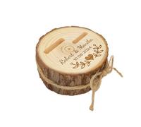Boite Alliance Mariage Boîte à alliances de mariage personnalisée, boîte à alliances en bois personnalisée, boîte de mariage rustique, porte-anneau de fiançailles, oreiller de bague de proposition(Hea