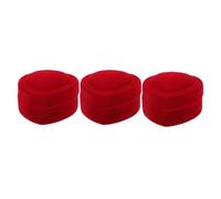 Boite Alliance Mariage Boîte à alliances romantique, boîte à bijoux en forme de cœur rouge, étui for bague de fiançailles, boîte à bijoux for la Saint-Valentin(Red 3pcs)