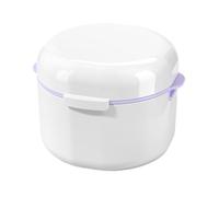Boite Appareil Dentaire Étui double couche for prothèse dentaire (1 pièce) - Nettoyage des dents Boîte de rangement for appareil orthodontique(White)