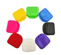 Boite Appareil Dentaire Étui for protège-dents (lot de 30) avec trous d'aération, comprenant un étui for prothèse dentaire et porte-appareil(30 Pcs Yellow)