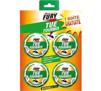 Fury Boîtes appât anti-fourmis x4 – Tue la colonie, ingestion & contact, sans odeur