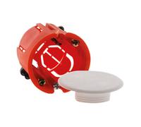 Boîte applique murs creux placo Ø40x40mm - Rouge - Zenitech