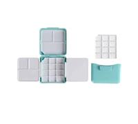 Boite Aquarelle Vide Mini Watercolor Subpackage Box Portable Painting Pigment Box Artist Travel Sketching Watercolor Painting Palette Art Supplies(Blue 24 grids 1pc)