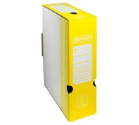 Boite archive Dos 100mm carton ondulé couleurs - 25x34cm - Jaune
