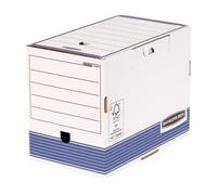 Bankers Box by Fellowes Boîte d'archives System Dos 20 cm Montage auto Carton recyclé Blanc/Bleu