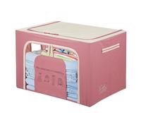 Boîte armoire 62 x 44 x 40 cm double charnière et inscription mauve