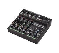 Boîte au sonne DJ portable DJ portable à 6 canaux avec 256 Effets 48V Phantom Power USB BT MP3 Recordage pour home studio live difficulté