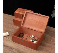 Boîte au trésor en bois avec serrure pour organiser facilement vos souvenirs et effets personnels (M)