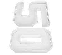 Boîte aux Chiffres Carton 2pcs, Papier, Déco Anniversaire | Rangement de Douceurs, Forme Chiffre Voyante, pour Cookies et Cupcakes, Blanc, Fête Portable
