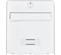 BURG-WÄCHTER Boîte aux Lettres Agréée La Poste, 2 Portes, 509 BL BALthazar, Blanc, en Acier Galvanisé, Avec Porte à Ouverture Totale et Stop-Courrier (Porte bloquée à 120°)